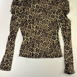 Leopard Print Long Sleeve Top